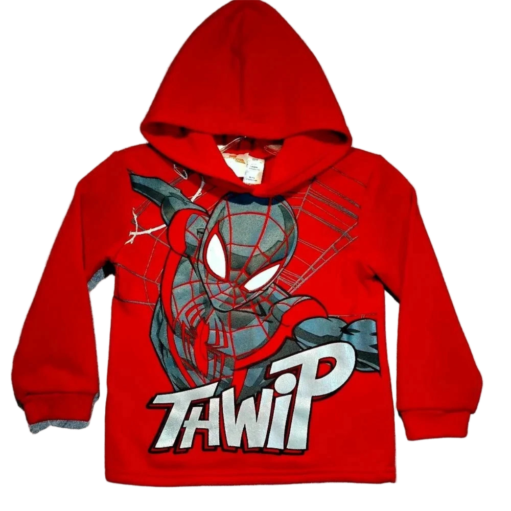 Marvel Spiderman THWIP Red Long Sleeve Hoodie in  Kids Size 6
